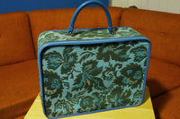 1960's 1970's Vintage Fabric Floral Small Suitcase
