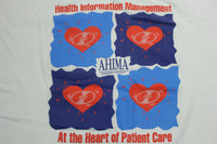 AHIMA Vintage American Heart Single Stitch 90's Made in USA Colorful T-Shirt