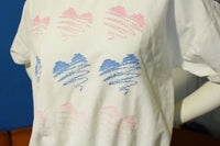 9 Hearts 80's Brindar Sport Women's Short Sleeve Polo Top Vintage Shirt. USA