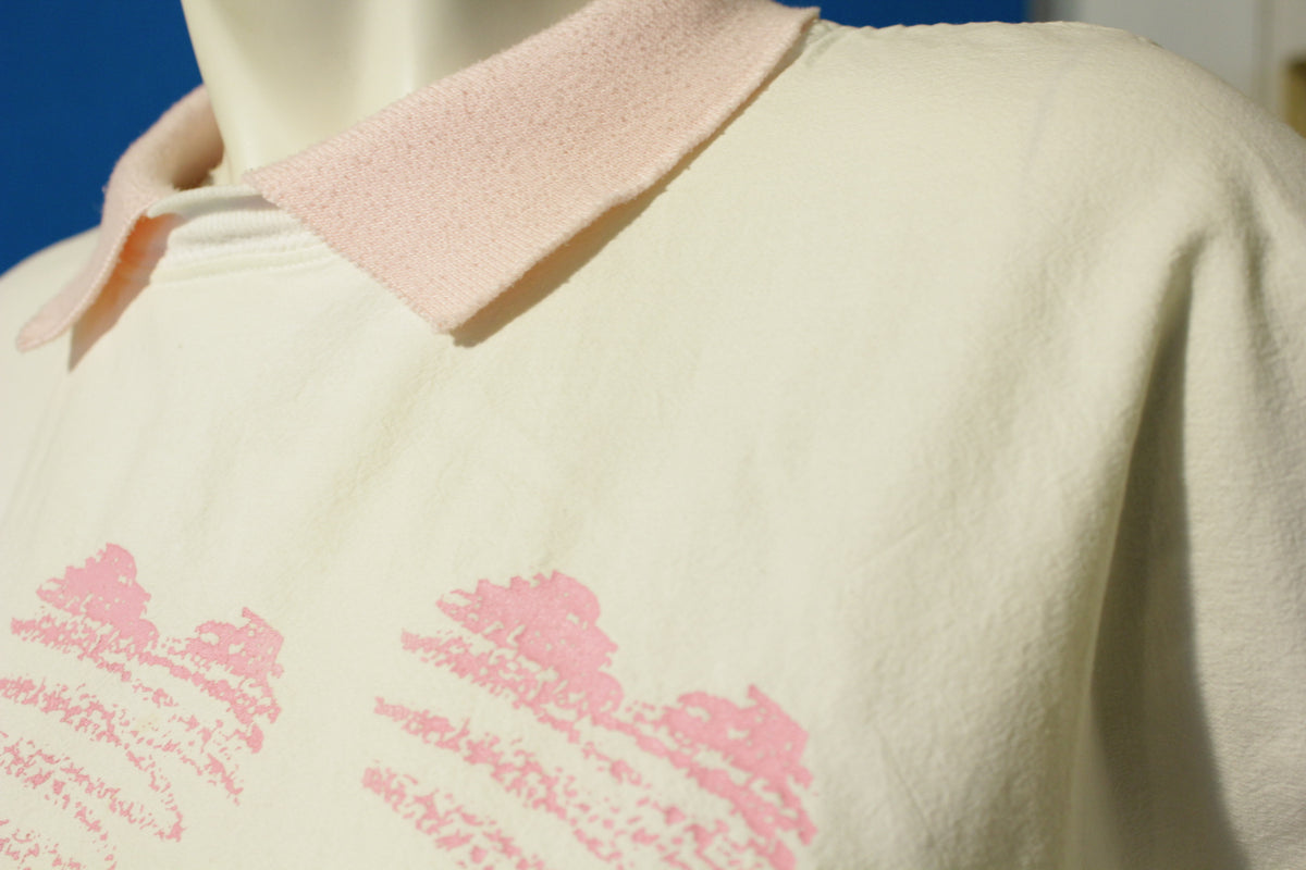 9 Hearts 80's Brindar Sport Women's Short Sleeve Polo Top Vintage Shirt. USA