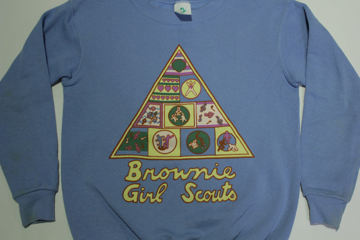 Brownie Girl Scouts Vintage 80's Made in USA Crewneck Sweatshirt