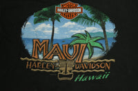 Harley Davidson Motorcycles Vintage 2003 Maui Hawaii Stratman Biker T-Shirt