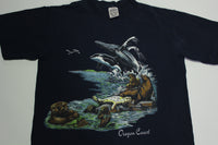 Oregon Coast Vintage 80's Killer Great White Whale Made in USA Tourist T-Shirt