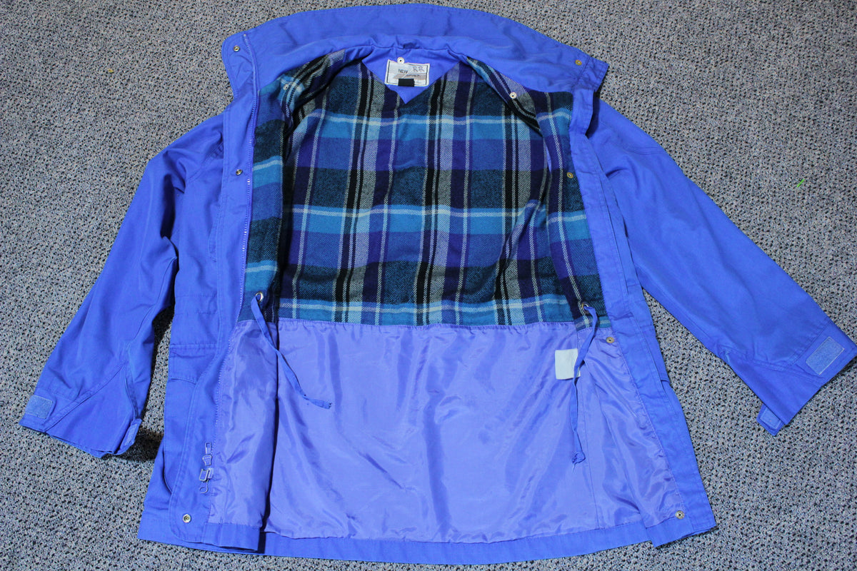 Pacific Trail New Spirit Vintage Flannel Lined Blue Women's Jacket. 80's Coat