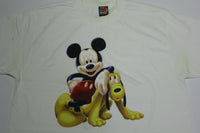 Mickey Mouse Unlimited and Pluto Vintage 90's Jerry Leigh Disney Crop T-Shirt