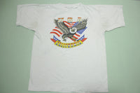 California USA Bald Eagle American Flag Patriotic Vintage Single Stitch 90's T-Shirt