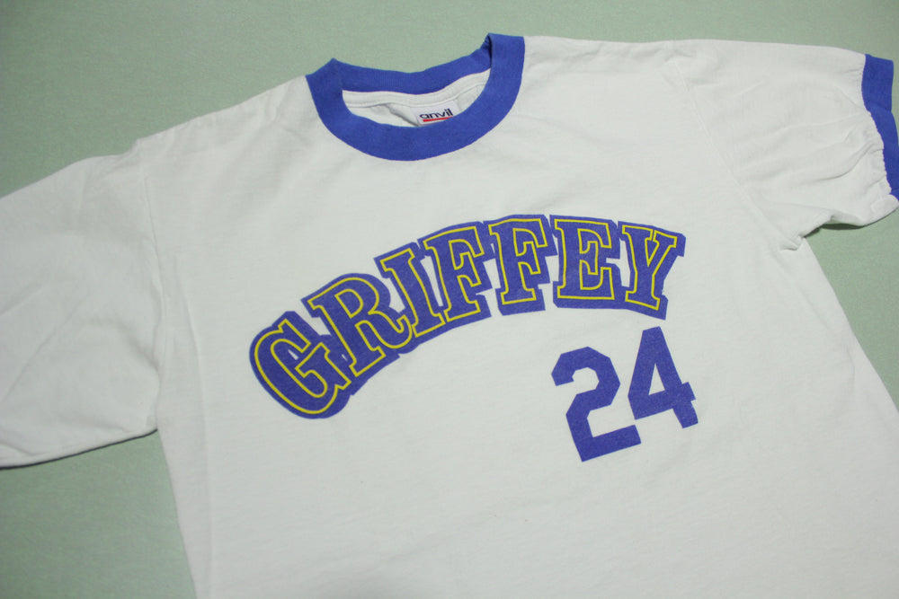 1989 Ken Griffey Jr. #24 Ringer T-Shirt. Vintage Seattle Mariners. Min –  thefuzzyfelt