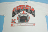Nebraska Corn Huskers Vintage 90's 1994 95 Back to Back Champions T-Shirt
