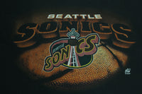 Seattle Sonics Vintage 90's Starter Made in USA Basketball Faded T-Shirt