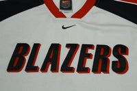 Portland Blazers Vintage 90's Y2K Warm Up Basketball Nike Team Center Check Jersey