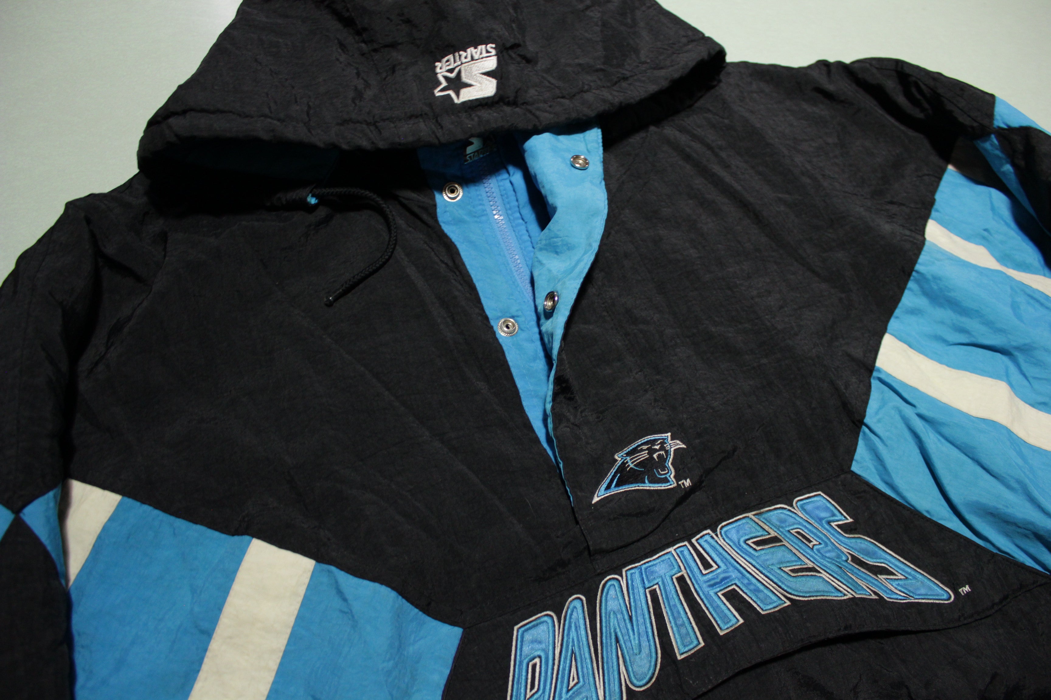 Carolina Panthers Big Logo Vintage 90's Black Blue Starter