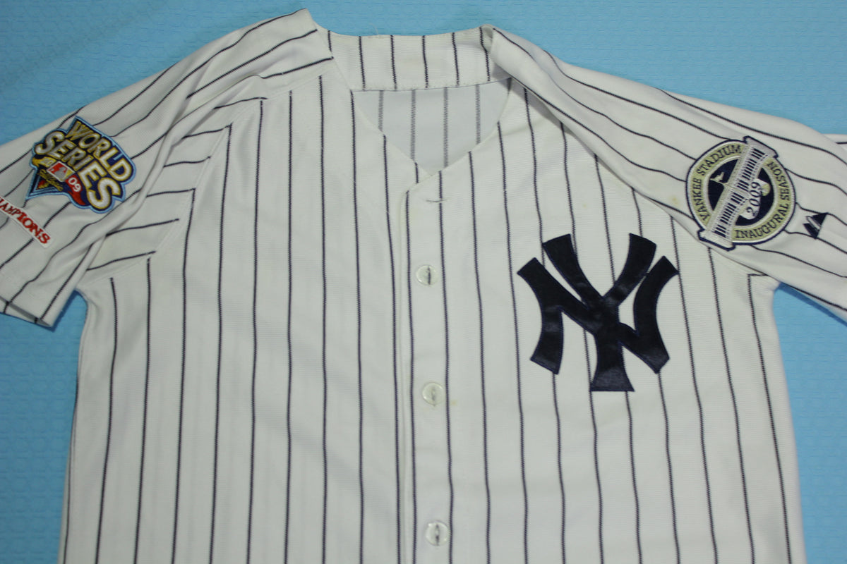 2009 World Series Yankees Authentic Home Jersey Customized with