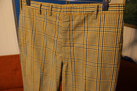 Cactus Casuals 60's NWOT Plaid Pants. Vintage Slacks 34 x 30