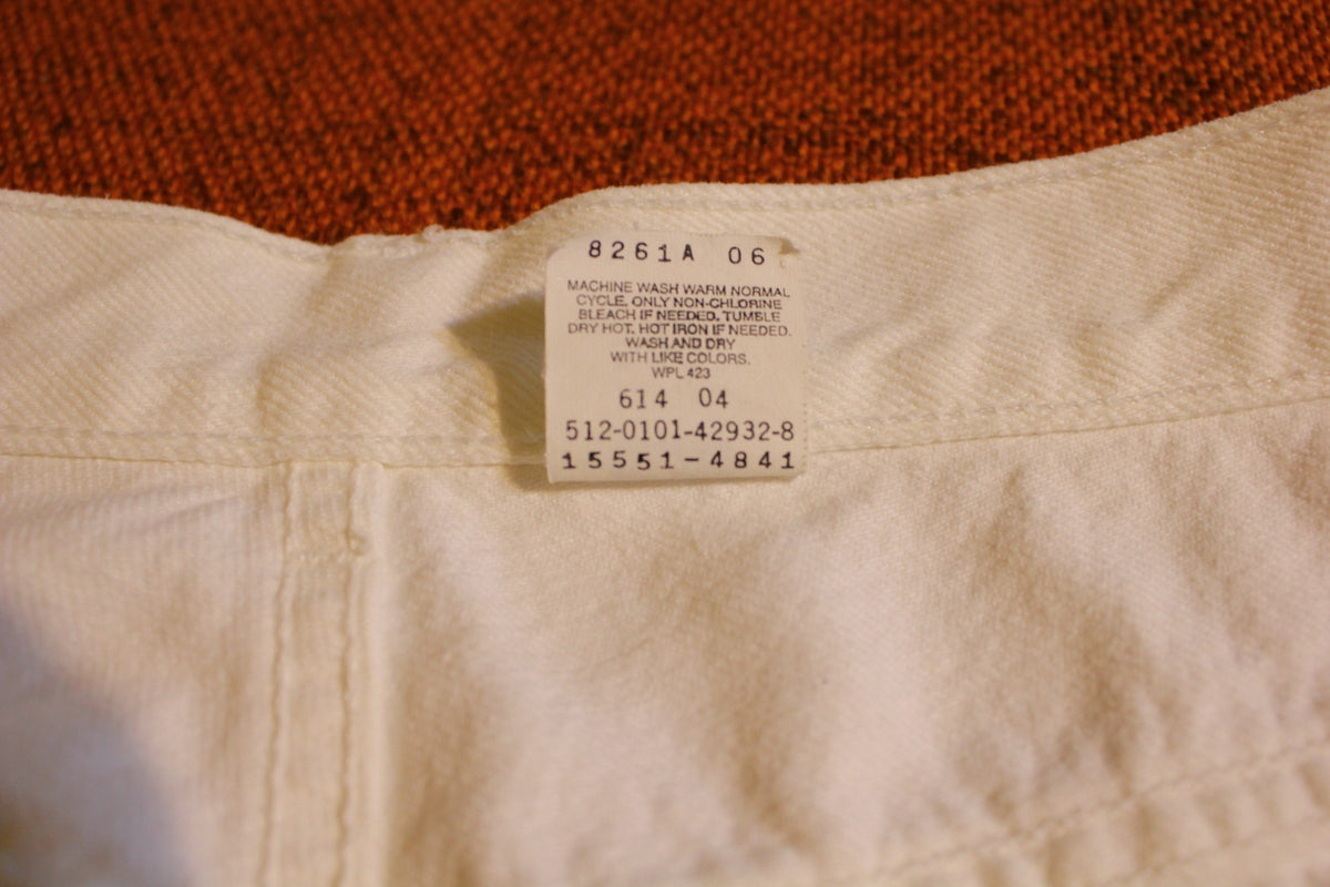 Levis White 550 Made in USA Women's Jeans Vintage 1980's Mint Denim One Wash