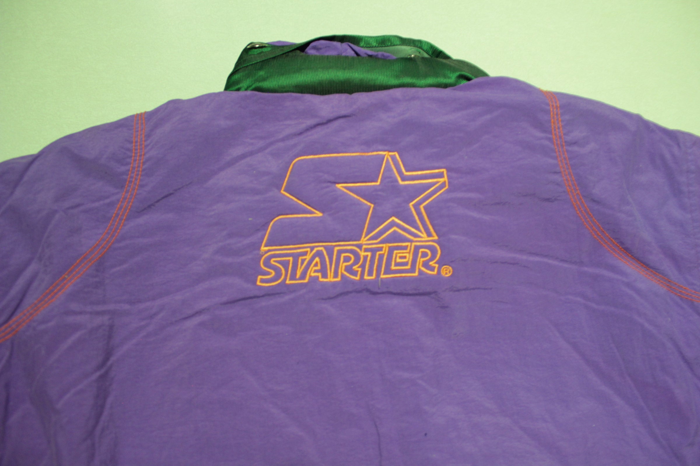 S2 Color Block Purple Green Big Logo Vintage 90's Starter Zip Up Hoodi –  thefuzzyfelt