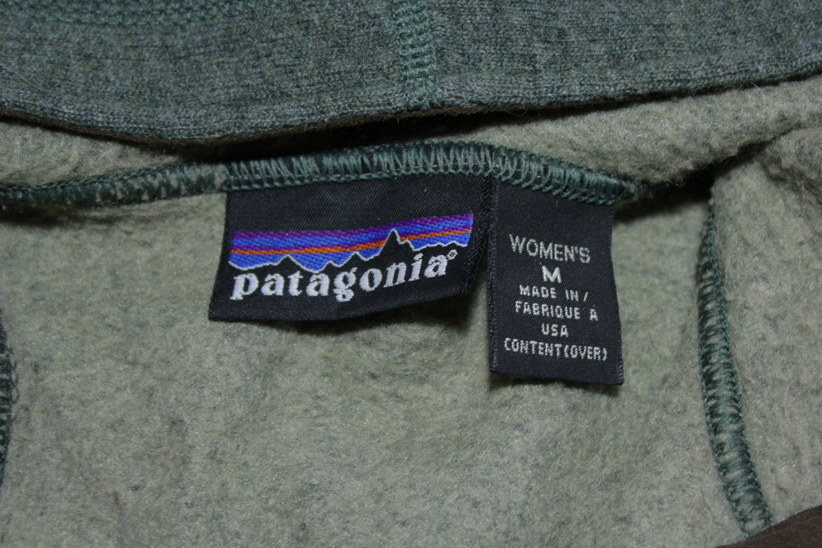 Patagonia Fleece Quarter Zip Vintage USA Made Pullover Hoodie Jacket