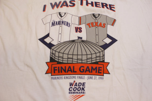 Kingdome Final Game Mariners VS Rangers 1999 90's Vintage Seattle T-Shirt