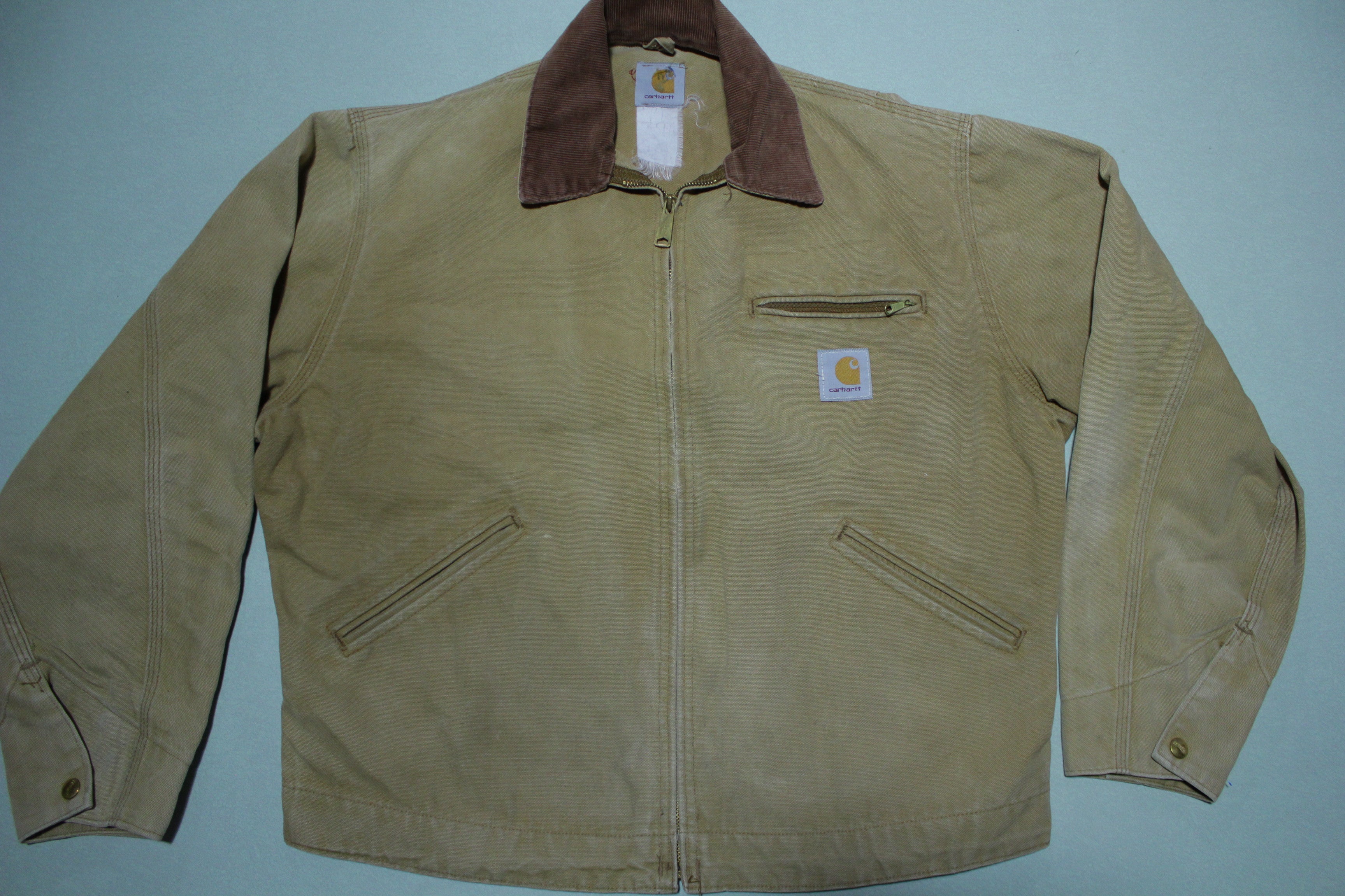 Carhartt J01 BRN Detroit Brown Duck Cotton Un-Lined Jacket Regular