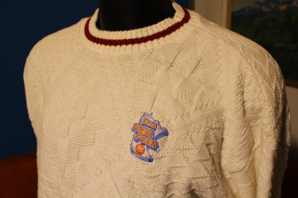 NCAA Final Four 1992 Twin Cities Velva Sheen USA Vintage 90's Sweater