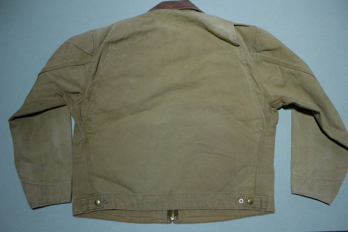 Carhartt J01 BRN Detroit Brown Duck Cotton Un-Lined Jacket Regular L USA