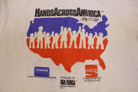Hands Across America Africa 1986 Coke United 80's Vintage Single Stitch T-Shirt