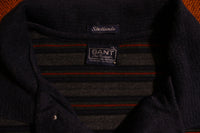 Gant Vintage Rugger Shetlands Striped Long Sleeve Polo Knit Shirt