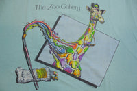 Serigraphia 1986 Zoo Gallery Art Print Giraffe 80's Vintage Single Stitch T-Shirt