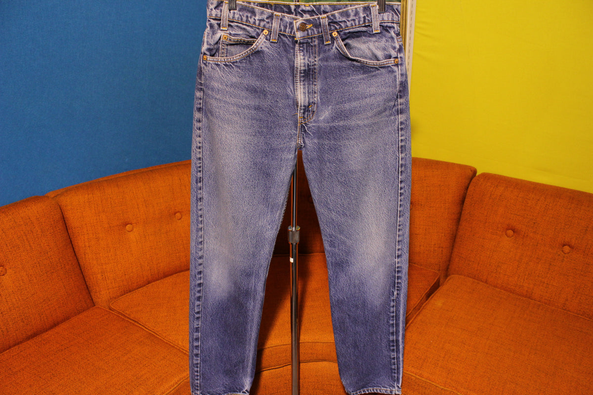 Levis Vintage 80's Faded 505 Orange Tab USA 31 x 29 Jeans. Regular Fit Straight Leg