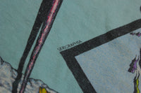 Serigraphia 1986 Zoo Gallery Art Print Giraffe 80's Vintage Single Stitch T-Shirt