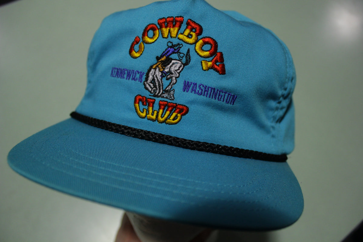 Cowboy Club Kennewick Vintage White 80's Adjustable Back Hat