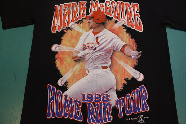 Mark McGwire Home Run Tour 1998 Deadstock 90's Vintage Double Sided T-Shirt