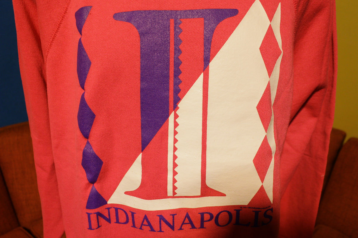 Pink Indianapolis 1991 Vintage Argyle Diamond Sweatshirt Men's XL NWOT Illuminati