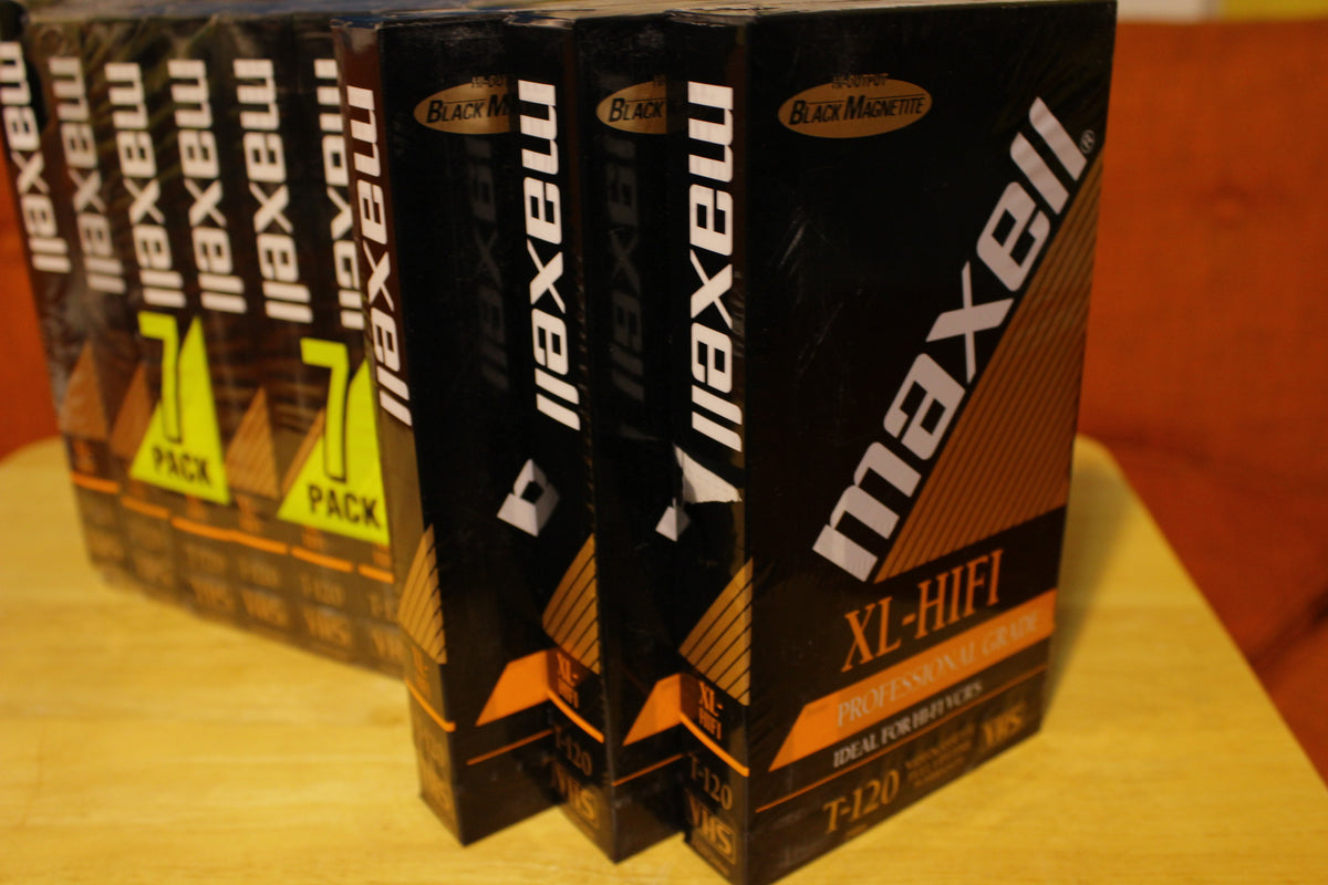 Maxell XL-HIFI T-120 Blank VHS Tapes Lot Of 10 New Sealed
