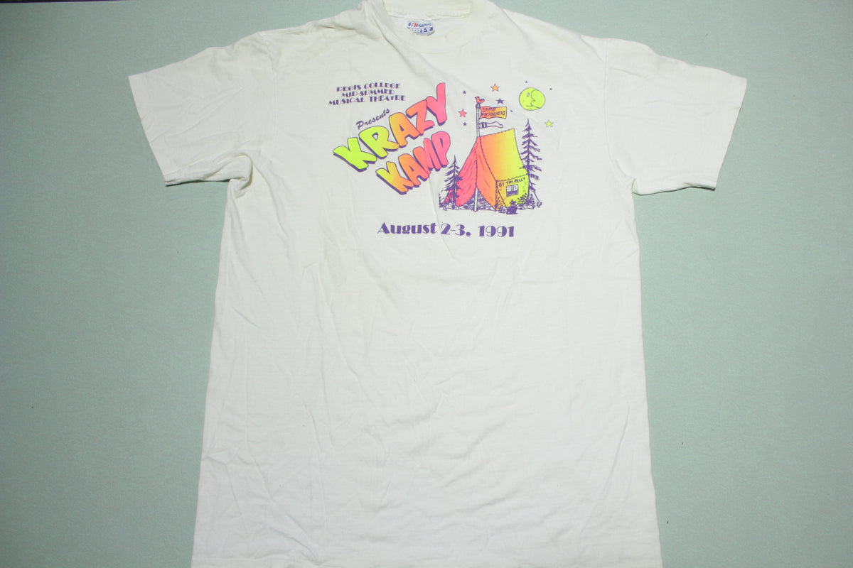 Krazy Kamp 1991 Vintage Mid Summer Musical Theater Neon 90's T-Shirt