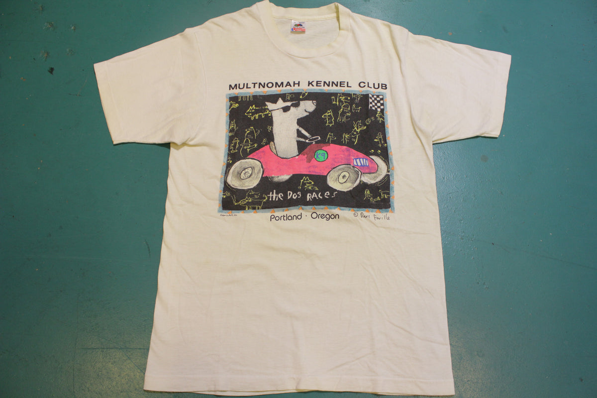 Multnomah Kennel Club Portland Oregon Dave Faville Vintage 90s Serigraph Art T-Shirt