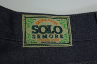 Solo Semore Made in USA Vintage 90's Skater Wide Leg Authentic Denim Baggy Hip Hop Jeans