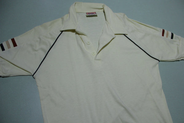 Encino California Striped Vintage 80's Polo Tennis Golf Shirt