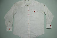 Grant's Men's Wear Vintage Red Button Up Long Sleeve 60's Shirt
