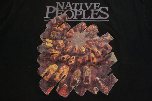 Native Peoples Moccasins Vintage 90's Tribal Single Stitch T-Shirt