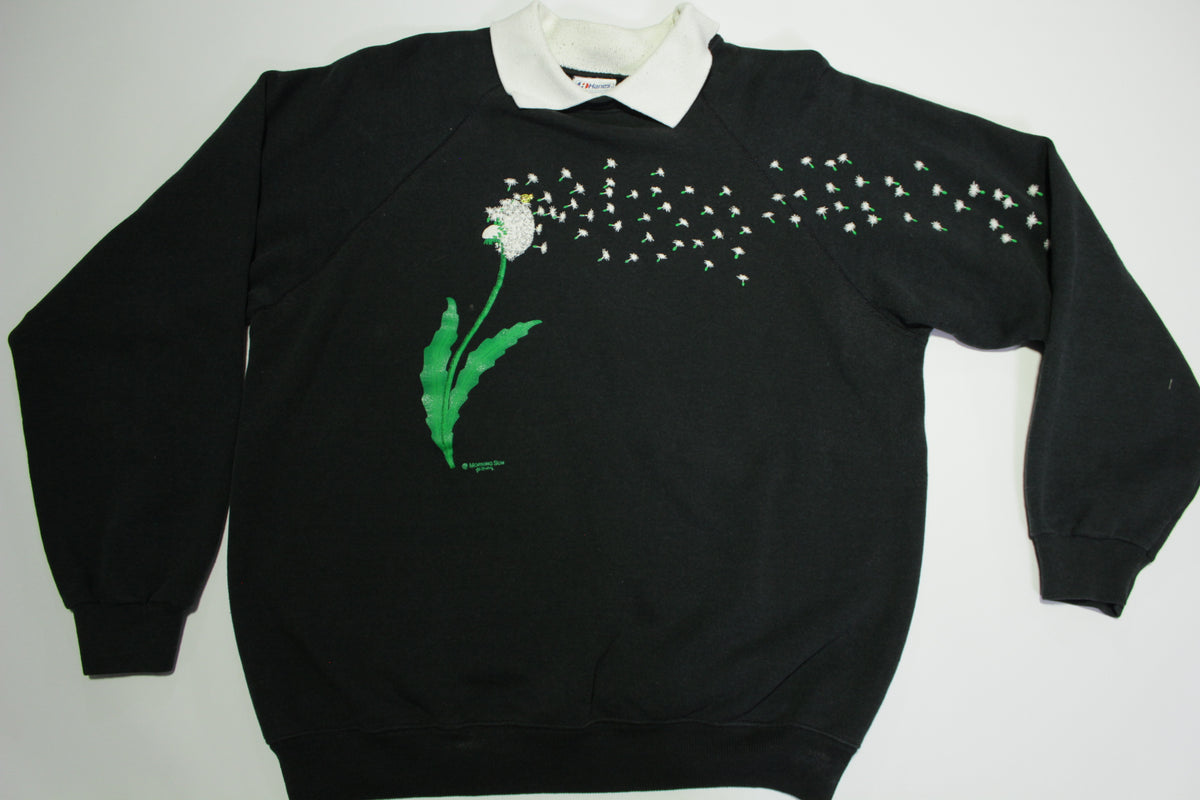 Morning Sun Vintage Hanes Dandelion Lady Bug 80's Grandma Sweatshirt
