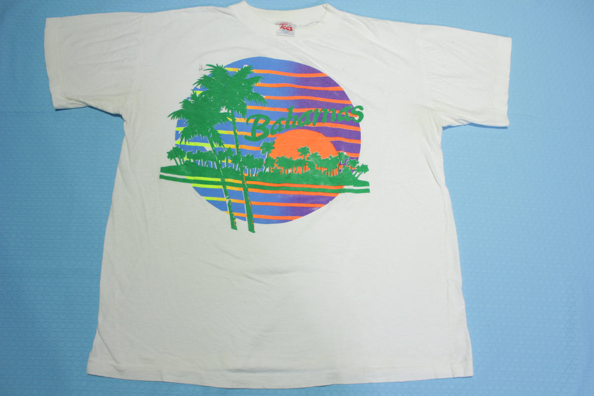 Bahamas Vintage 80's Sunset Beach Dorsett Tees Single Stitch Tourist T-Shirt