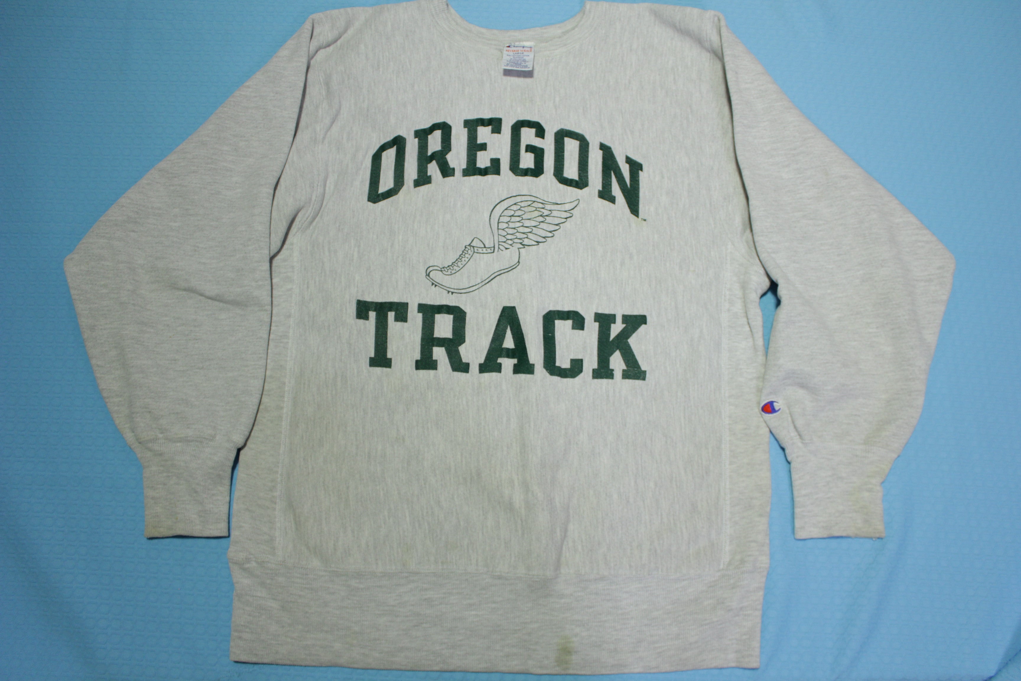 Vintage 1990s Oregon University outlet Ducks Track Champion Reverse Weave Sweatshirt