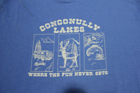 Conconully Lakes Vintage 90's Fun Never Sets Single Stitch T-Shirt