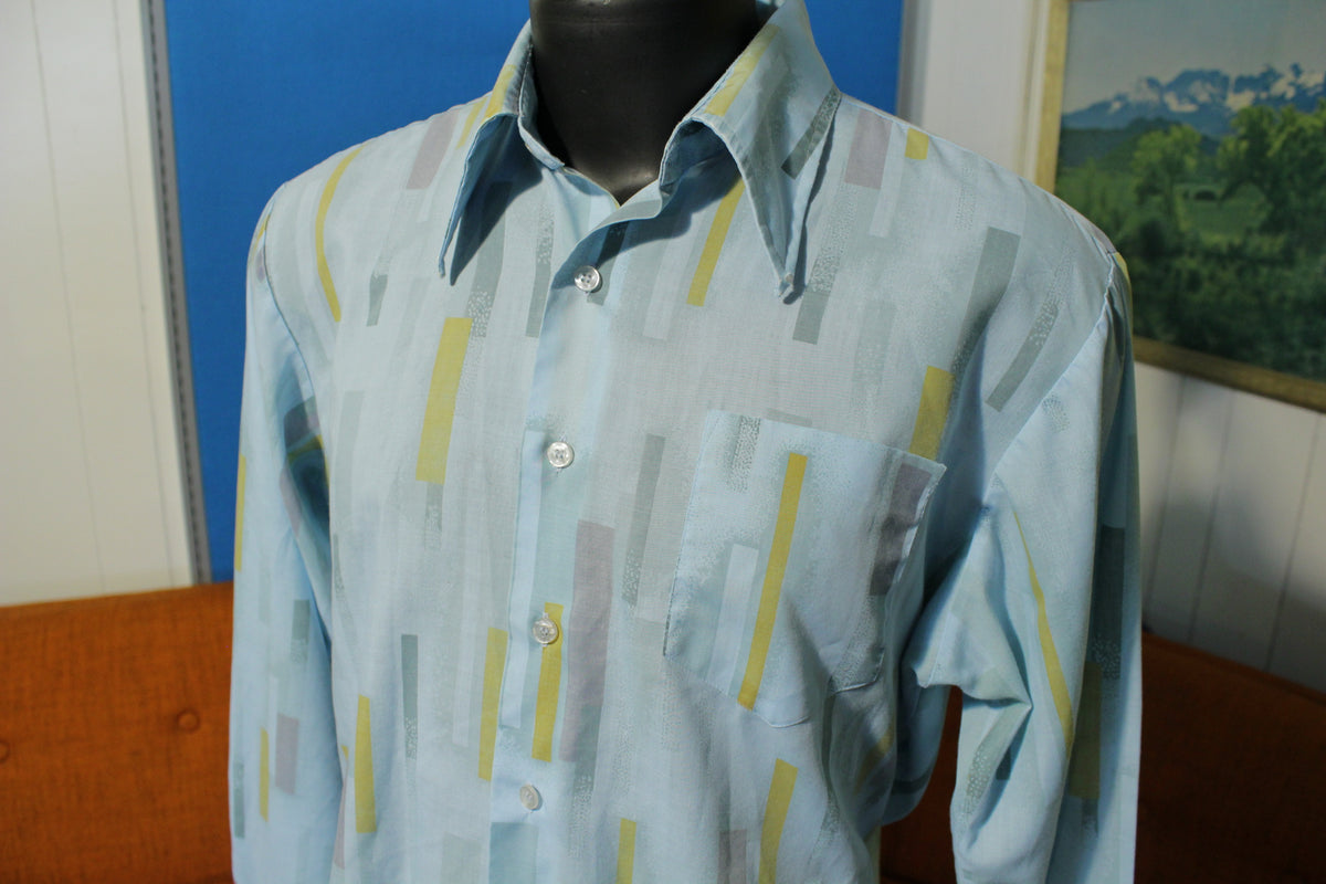 Kmart 70's Disco Flamboyant Long Sleeve Button Up Shirt. Single Pocket.