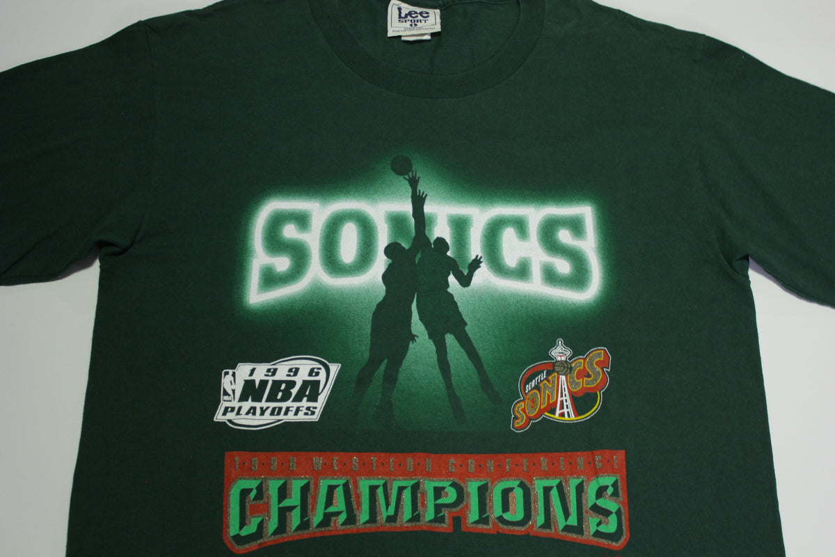 Seattle Sonics 1996 Western Conference Champions Vintage 90's Lee Sport T-Shirt