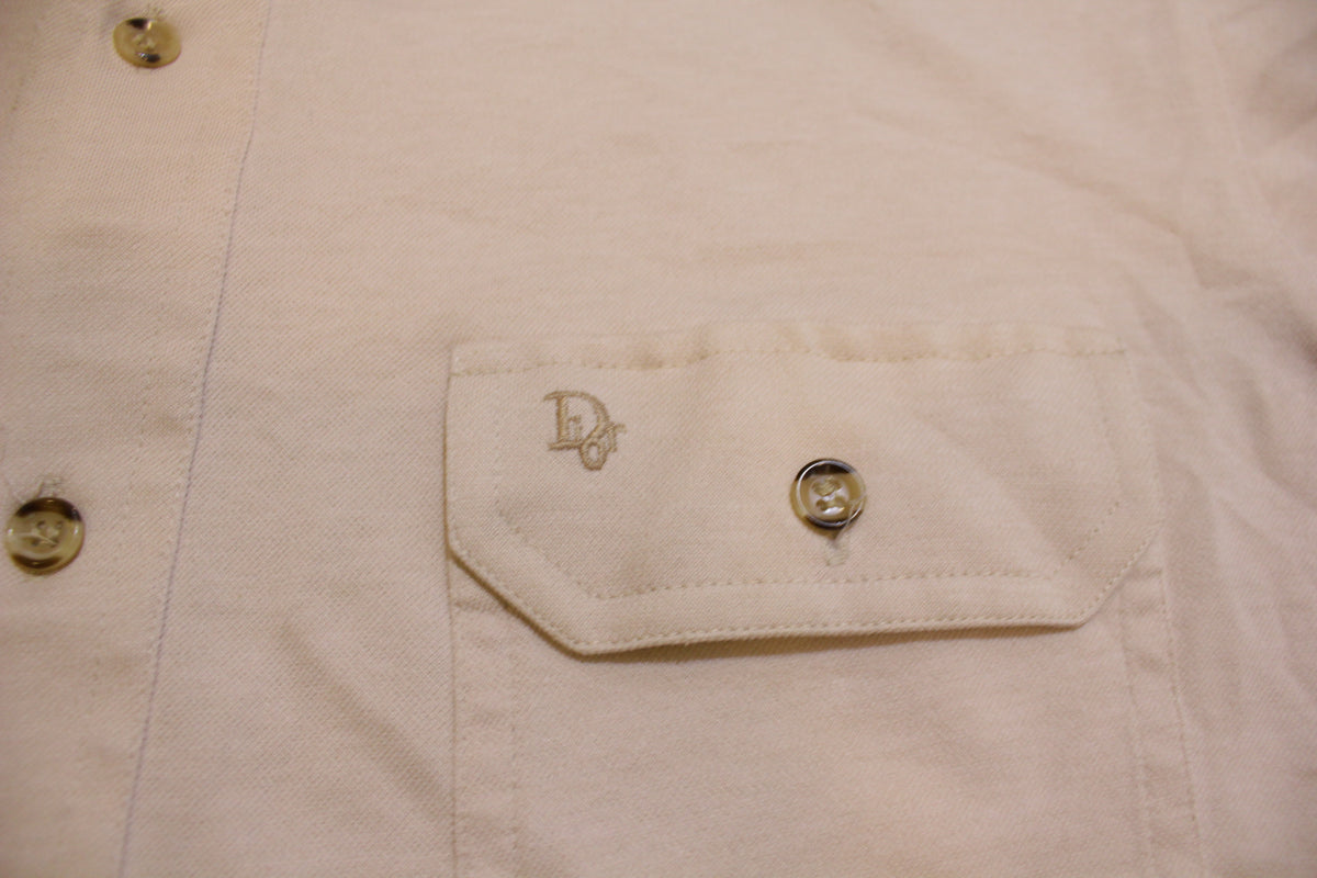 Christian Dior Chemises Vintage Button Up Two Pocket 90s Shirt