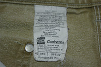 Carhartt B01 Double Knee BRN Washed Duck Work Pants Heavily Distressed Destroyed