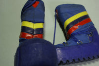 Rainbow Striped Vintage 80's Moon Snow Boots