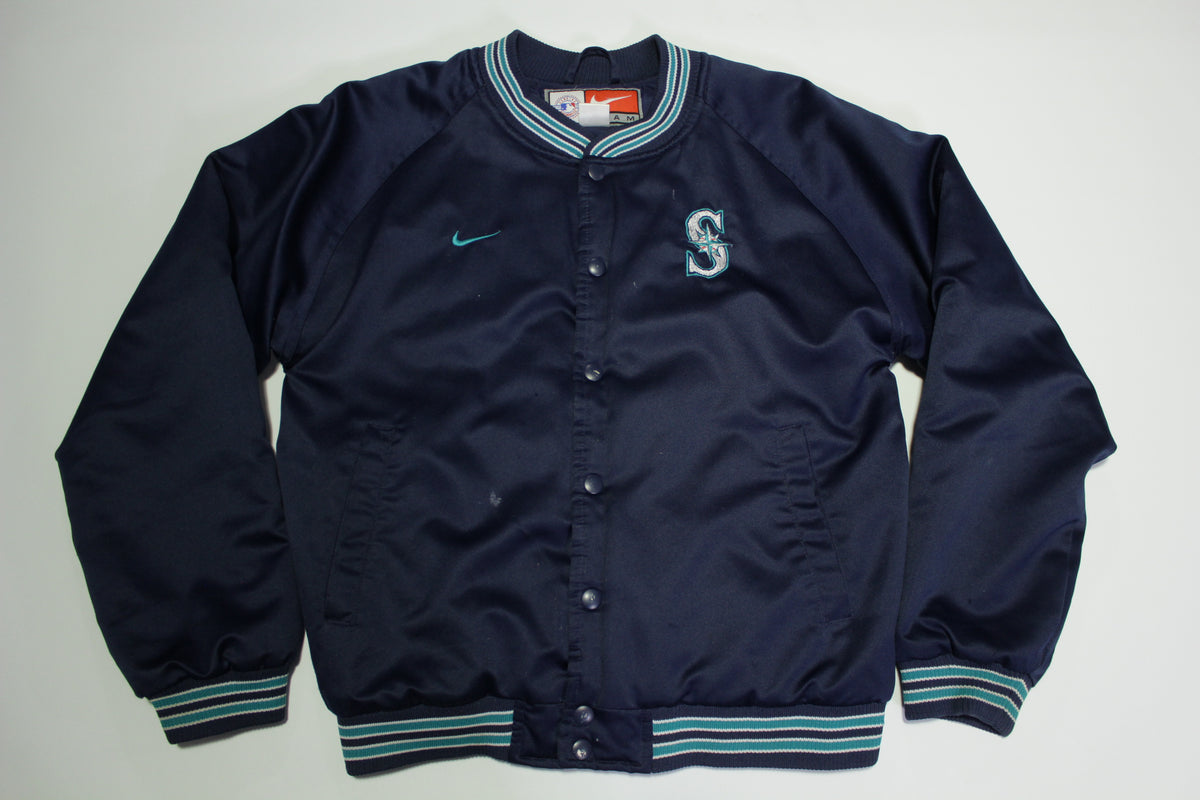 Seattle Mariners Button Satin Nike Team Baseball Jacket – thefuzzyfelt