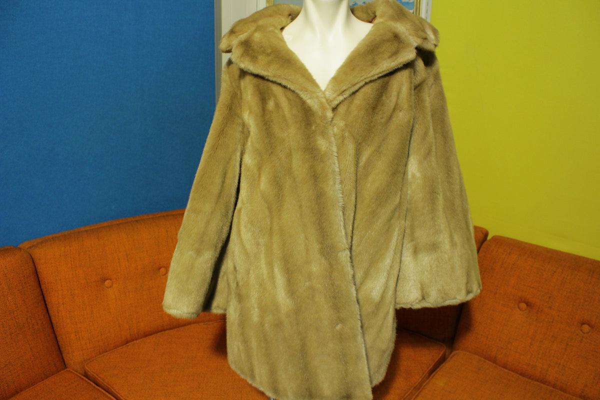 Tissavel France Newman's Faux Fur Coat Women's Large 1970's 1960's